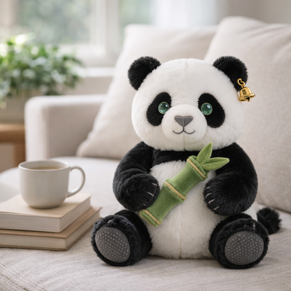Peluche Panda Amigo del Bambú — "Panda Campana de Jade" (Peluche Premium de Colección)