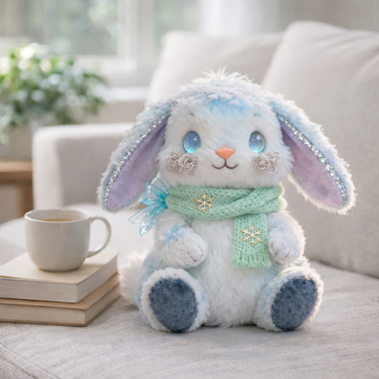 Peluche Conejito Invernal — "Conejo Resplandor de Nieve"