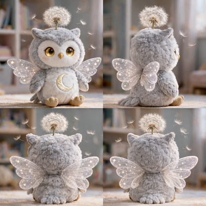 Peluche Búho Semilla de los Sueños — "Búho de los Deseos a la Luz de la Luna"