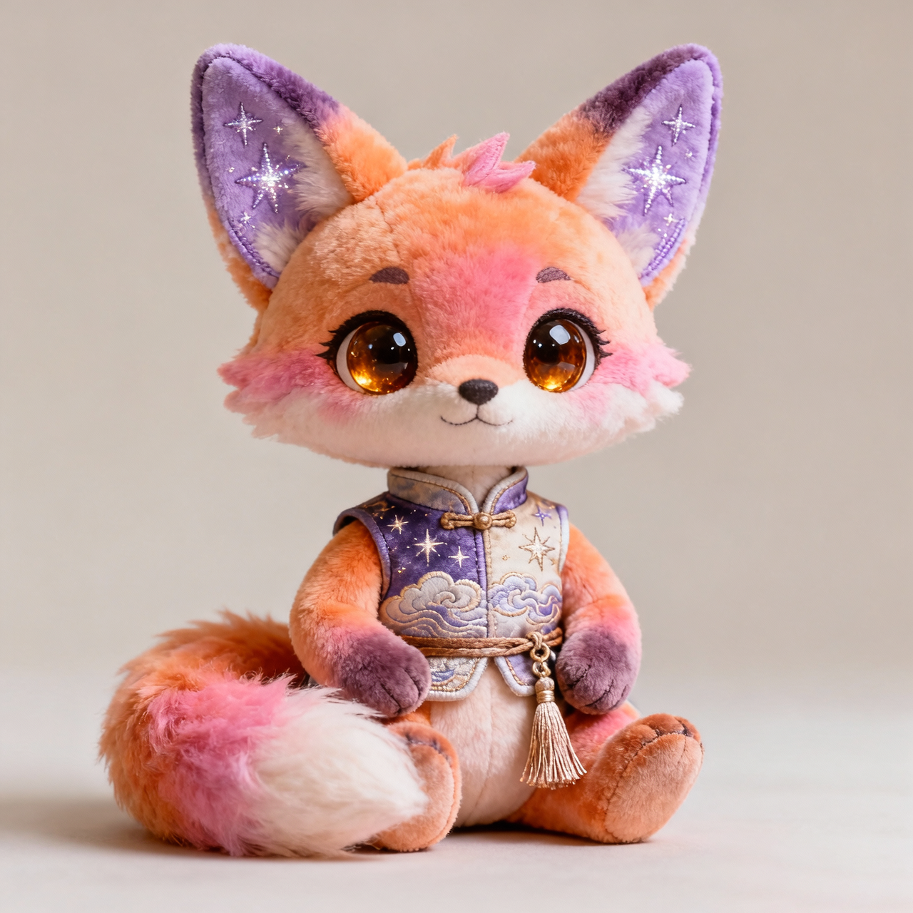 Muñeco de Peluche Zorro Prisma Aurora (Edición Nube Estelar)