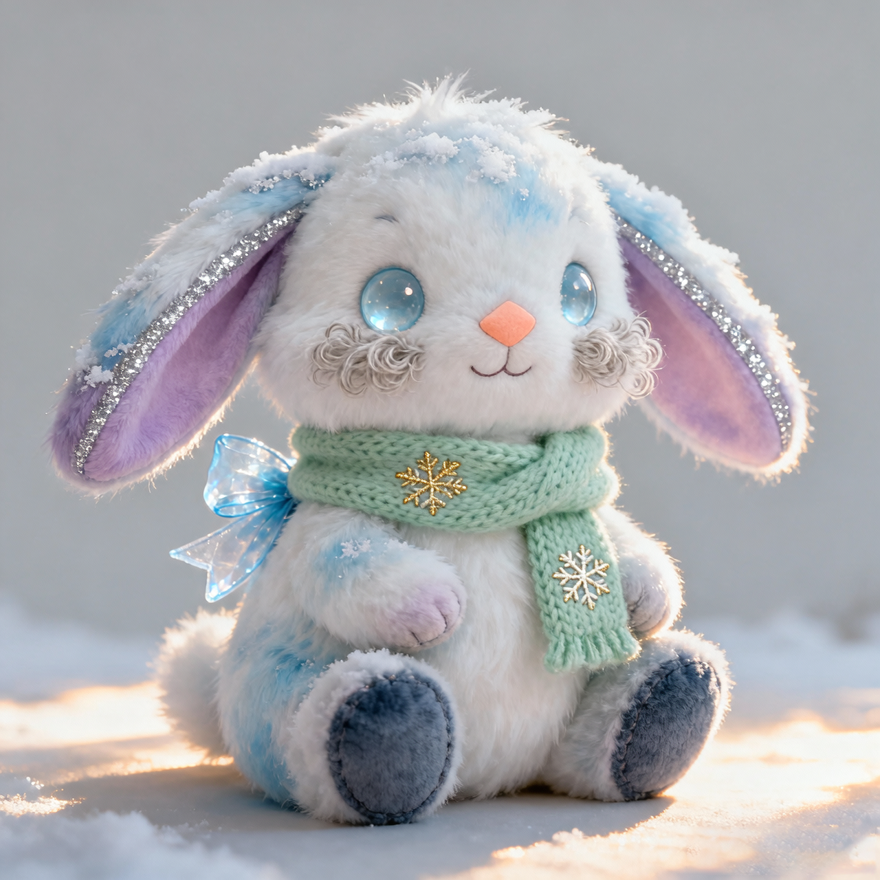 Peluche Conejito Invernal — "Conejo Resplandor de Nieve"