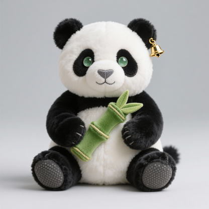 Peluche Panda Amigo del Bambú — "Panda Campana de Jade" (Peluche Premium de Colección)