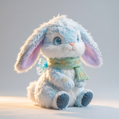 Peluche Conejito Invernal — "Conejo Resplandor de Nieve"