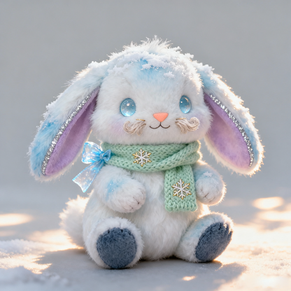 Peluche Conejito Invernal — "Conejo Resplandor de Nieve"