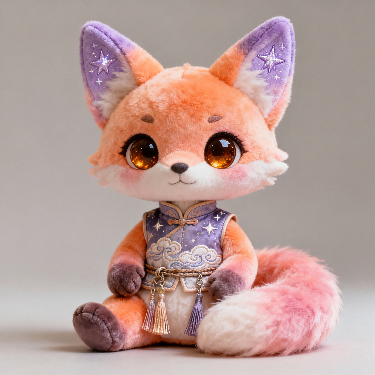 Muñeco de Peluche Zorro Prisma Aurora (Edición Nube Estelar)