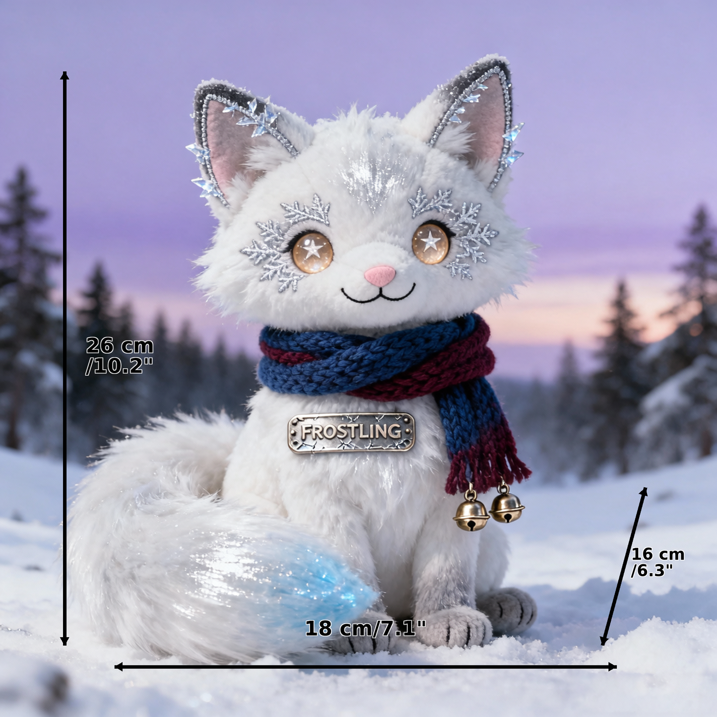 Peluche Frostlin Brillo Invernal (Zorro de Nieve Edición de Colección)