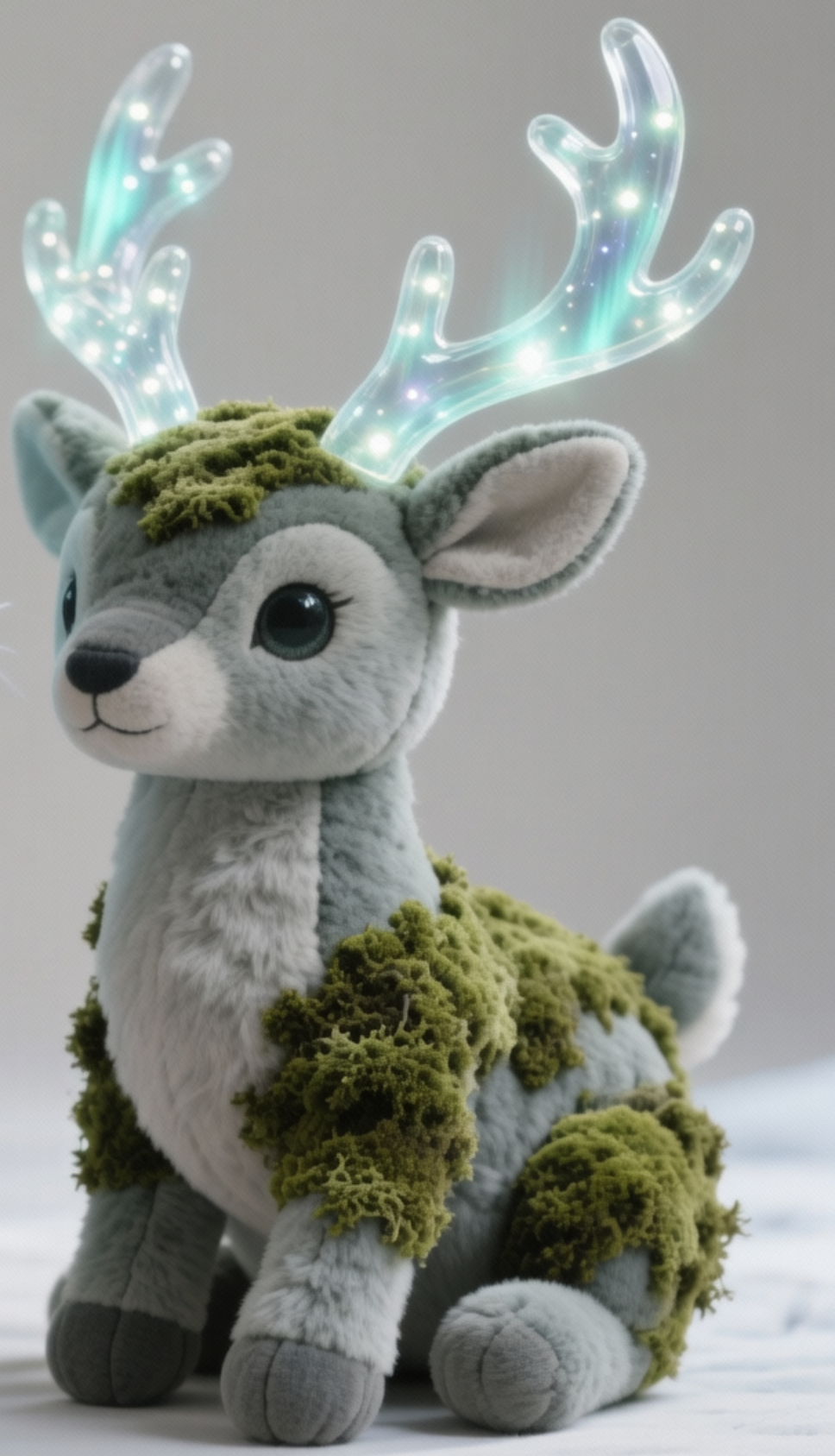 Peluche Ciervo de Musgo — "Bosque Aurora" (Peluche Fantástico de Colección)