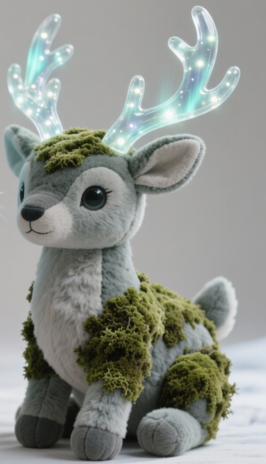 Peluche Ciervo de Musgo — "Bosque Aurora" (Peluche Fantástico de Colección)
